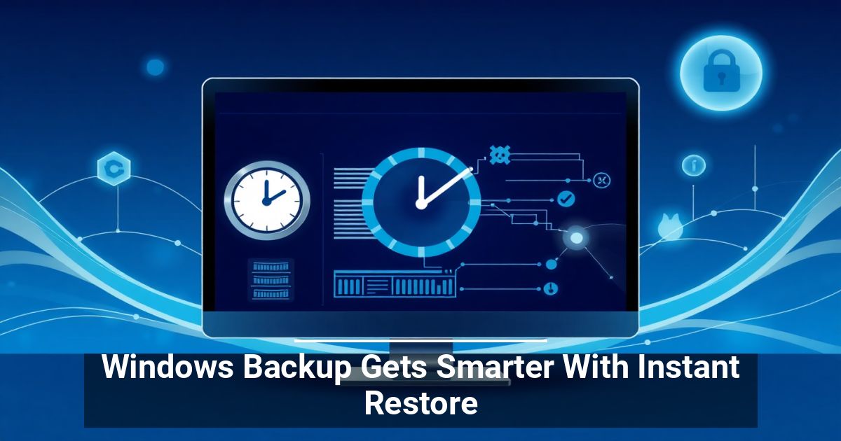 Windows Backup Gets Smarter With Instant Restore